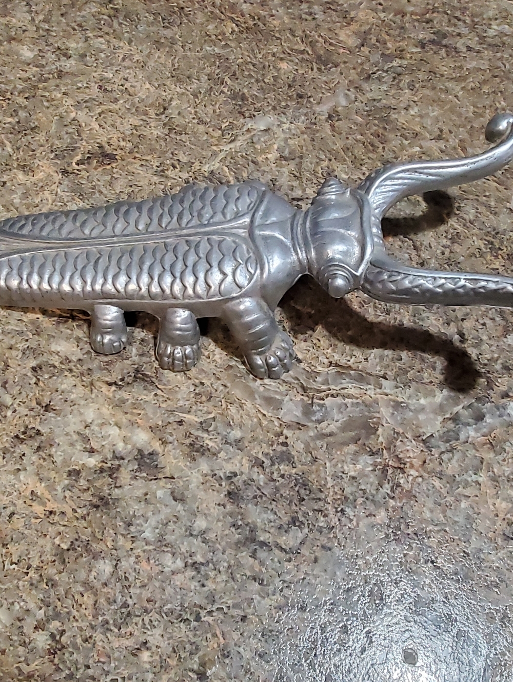 VINTAGE BEETLE CAST METAL ALUMINUM BOOT JACK. COLLECTIBLE. REMOVE BOOTS - Picture 4 of 8